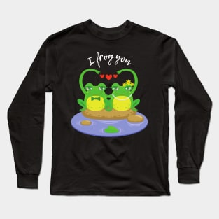 Frog couple dark Long Sleeve T-Shirt